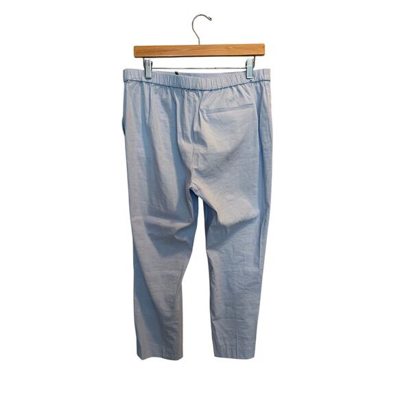 Theory Treeca Pull On Pants Women’s Size 10 Skylight Good Crunch Blue Linen NWT - Picture 6 of 9